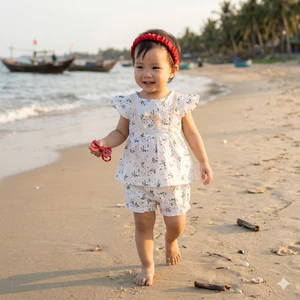 bộ hè cho bé gái chất liệu đũi lụa hàn quốc size nhí 4-15kg, bộ hè bé gái dáng baby doll siêu xinh bé gái