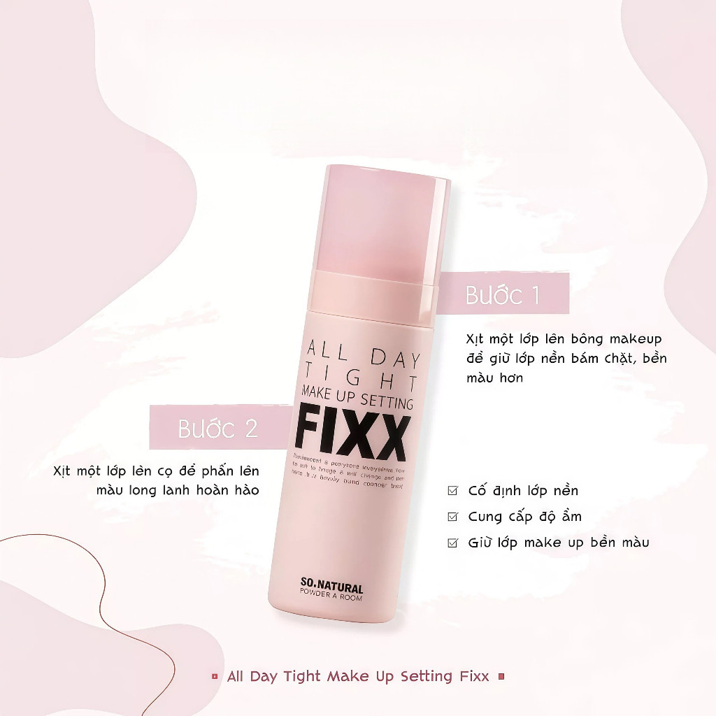 [Mới] Xịt cố định lớp trang điểm FIXX  lâu trôi 75ml  Làn da mịn màng và tự nhiên | BigBuy360 - bigbuy360.vn