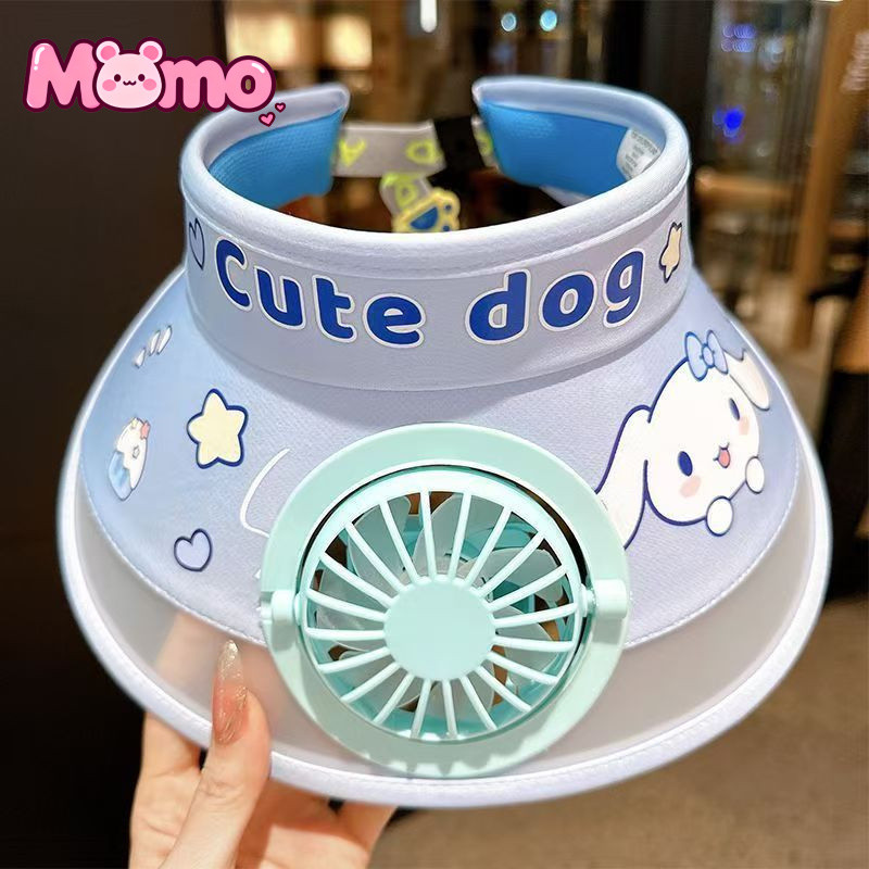 Mũ che nắng Sanrio Kids mới 2026 có quạt tích hợp, chống nắng cho bé trai bé gái