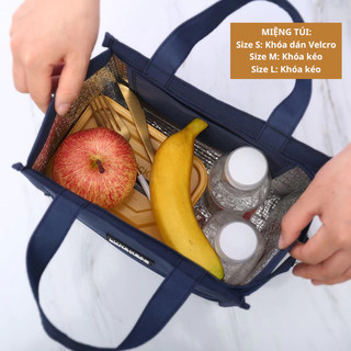 Túi đựng hộp cơm giữ nhiệt LunchBag, chất liệu vải Oxford cao cấp, thiết kế vuông 3 chiều, dễ dàng mang theo