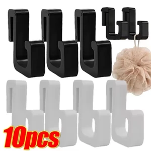 2 / 10 Chiếc Móc Cửa Tắm Trắng Đen Kính Cửa Móc Cho Kính Treo Tường Dễ Dàng Lắp Đặt Áo Khăn Quần Áo Hộ Gia Đình Người Tổ Chức