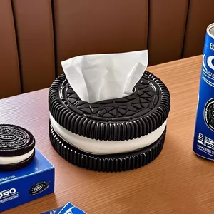 Oreo Hộp Khăn Giấy Hộ Gia Đình Phòng Khách Sáng Tạo Bàn Cà Phê Để Bàn Cảm Giác Cao Cấp Hộp Giấy Ánh Sáng Sang Trọng Cao Cấp