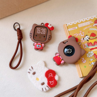 Vỏ bảo vệ silicon Cherry Hello Kitty Dây đeo đồng hồ Thích hợp cho smartwatch S11 10 9 8 ULTRA 7 6 5 4 SE 3 2 1 Kích thước 38mm40mm41mm42mm44mm45mm49mm