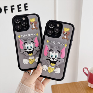 Giá Đỡ 3D Phô Mai Tom Mèo Chuột Hoạt Hình Dễ Thương Dành Cho iPhone 17 16 15 14 13 12 11 Pro Max 7 8 X XR XS