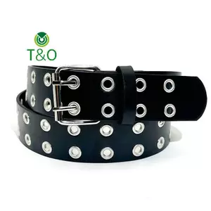 Thắt lưng da PU phong cách Goth và Punk Y2K, phù hợp với quần jeans