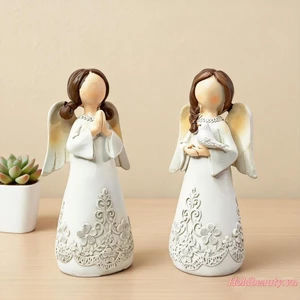 1 Bức tượng thiên thần cầu nguyện Sáng tạo Bàn nhựa giao cảm cho giá sách văn phòng tại nhà