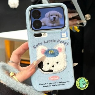 Ốp Điện Thoại Thêu Sang Trọng Dễ Thương Có Dây Buộc Cho Realme Q5i Q3 Pro Q3i Q3S Q2 X7 Max X2 XT V23i V13 5G 4G Vỏ Hoạt Hình Puppy Cat Kitty Vỏ Da PU