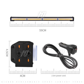 Cob Xe Một Mặt Nhấp Nháy 4 Phần 59cm Lưới Tản Nhiệt Xe Kỹ Thuật Xe Cảnh Báo Xe Tải Top Bar
