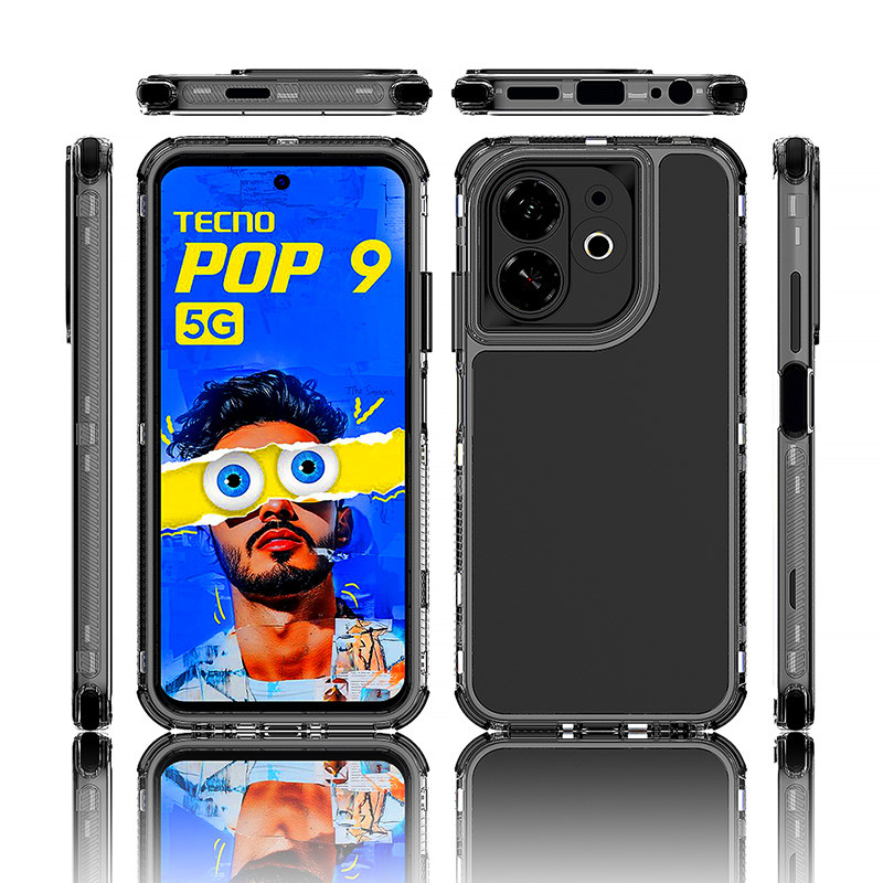 Dành Cho Infinix Smart 9 8 7 10 X6532 X6525 X6525D X6525B X6515 X6725 Ốp Lưng Trong Suốt Ốp Lưng Khung Trước Acrylic Silicon Cứng Chống Sốc
