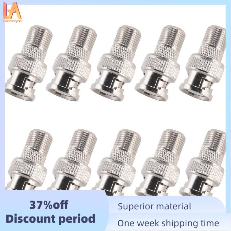 10 Chiếc BNC Nam Cắm Đến F Nữ Jack Adapter Coax Kết Nối Khớp Nối Camera Quan Sát