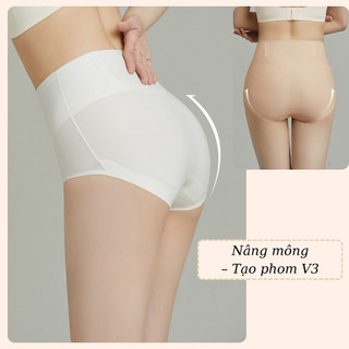 Quần lót su cạp cao VANVENE QG208 gen bụng chống cuộn nâng mông tàng hình không lộ viền cao cấp
