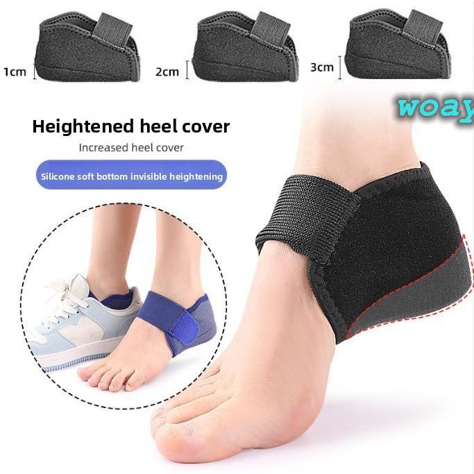 Miếng đệm gót chân Gel WOAY 1 cặp, Đệm gót chân chống trượt vô hình, Đế Massage chân tăng chiều cao bằng silicon Đế lót chỉnh hình Hỗ trợ vòm