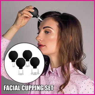 Bộ Cupping Mặt Cho Mặt Massage Cơ Thể Hút Bộ 4 Ly Hút Chân Không Cho Chân Tay Lưng Vai Body fotvn