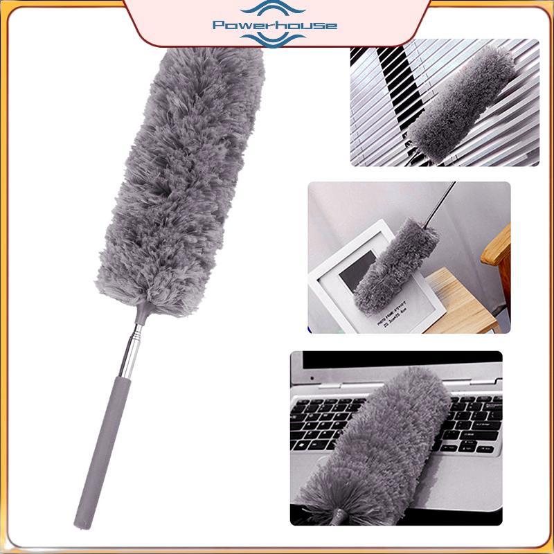 Dụng cụ lau bụi có thể thu vào bằng thép không gỉ Tay cầm dài Bàn chải bụi ô tô Dụng cụ vệ sinh gia đình Bàn chải bụi sợi nhỏ.