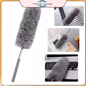 Dụng cụ lau bụi có thể thu vào bằng thép không gỉ Tay cầm dài Bàn chải bụi ô tô Dụng cụ vệ sinh gia đình Bàn chải bụi sợi nhỏ.