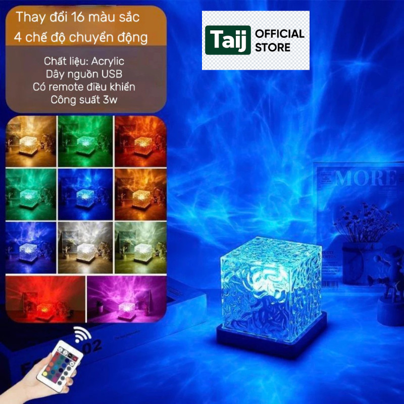 Đèn bàn sáng tạo LED trang trí bàn làm việc phòng khách hiệu ứng xoáy nước, bầu trời galaxy