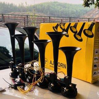 Còi BASURI 6 Loa Đen Hàng Xịn Cho Xe Ô Tô