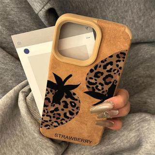 Hai quả dâu báo được áp dụng cho iphone 17p/16pro vỏ điện thoại iPhone15 vỏ vỏ 14promax/13 cao cấp 12/78/xs