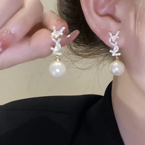 Đeo Bông Tai Kính Zircon Stud Micro Elegant với Bạc Plated S925 - Thiết kế đơn giản phù hợp mọi ngày