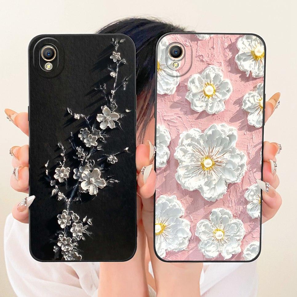 Dành Cho Oppo A37 A 37 A37f A37m A37fw Ốp Điện Thoại Nơ Họa Tiết Hoa Sang Trọng Bướm Nữ Tính Ốp Lưng Silicon Lỏng Mềm