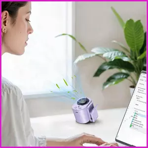 Quạt Cá Nhân 199 Tốc Độ Xoay 360 Làm Mát Di Động Quạt Cầm Tay Phụ Kiện Du Lịch Cho Xe Ô Tô Văn Phòng lyuvn