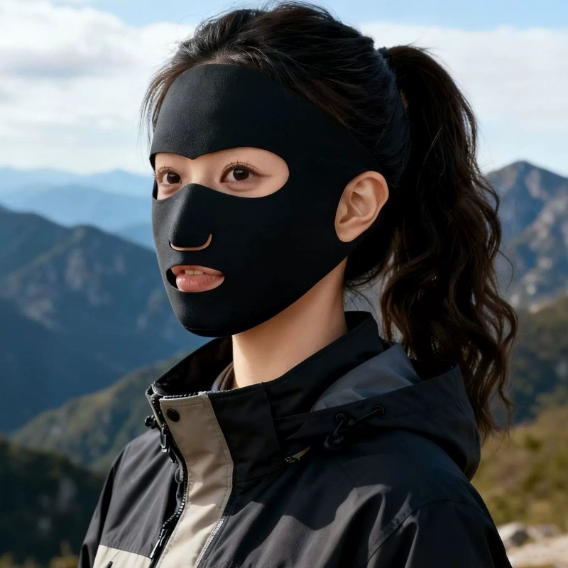 Mặt nạ chống nắng UPF 50+ - Tấm chắn mặt toàn diện và balaclava bảo vệ khỏi tia UV - Phù hợp cho các hoạt động ngoài trời như cưỡi ngựa và đi xe đạp