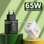 Bộ sạc AC chéo nhỏ 65W, sạc nhanh PD20W, bộ chuyển đổi nguồn 5V2A12W