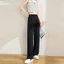 Mùa hè mỏng quần jean nữ 60915 / Real shot New phụ nữ nhỏ, vật liệu mỏng, treo cao eo phù hợp, thẳng giảm béo, rộng chân lau quần XX-900