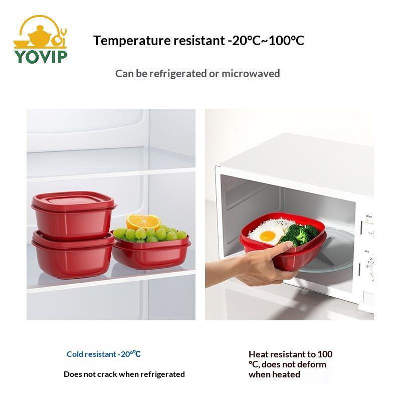 YOVIP 1 Hộp Cơm Trưa Bento Hộp Đựng Men Màu Sắc Cấp Thực Phẩm Pp Di Động Một Lớp Hộp Bảo Quản Thực Phẩm Văn Phòng Trường Dã Ngoại VN