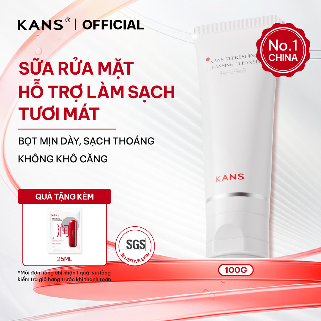 KANS Sữa Rửa Mặt Trắng Làm Sạch Sâu, Dịu Nhẹ, Dưỡng Ẩm, Chống Oxy hóa ...