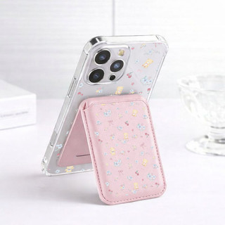 Ốp Ví Họa Tiết Gấu Hoa Xanh Có Chân Đế Tương Thích iPhone 11 12 Pro Max 12 13 14 15 Pro Max 14 Pro Max 15 Pro 16 Pro Max 17 17 Air 17 Pro Max Vỏ