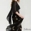 Khăn choàng poncho sheer mesh màu trơn, cổ tròn, thiết kế không đối xứng