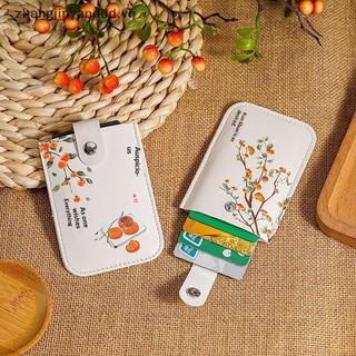 # yanddd # Ví đựng thẻ Mini che giấu nhiều lớp hoạt hình RFID Bloing Loại kéo thẻ ID 4 thẻ Nhà thơ Ví da PU.