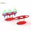TRTR Acrylic Kem Display Ra Sushi Roll Display Stand DIY Ice Cream Cone Holder VN