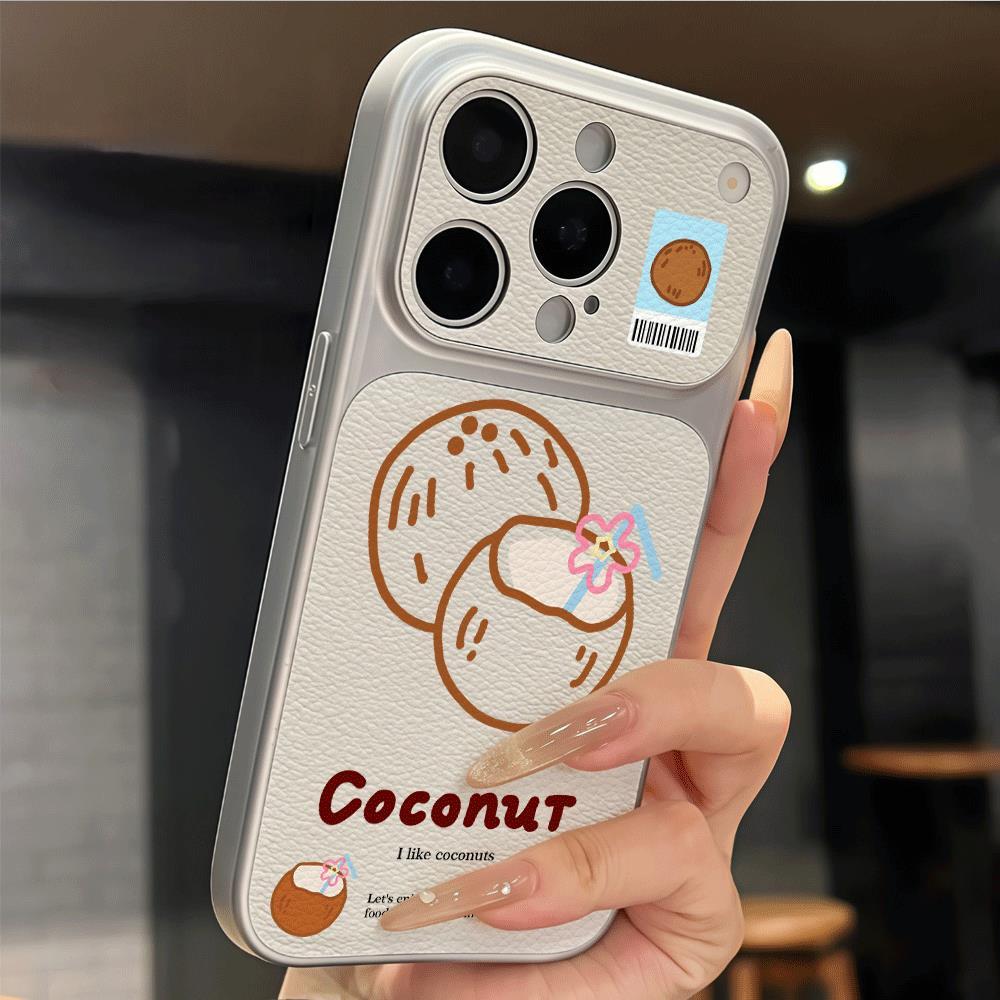 Dừa tươi phù hợp với ốp lưng iPhone17/16/15  dễ thương xr chống sốc mới nhất iPhone17pro