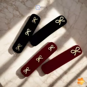 Kẹp tóc nhung nơ vintage dễ thương - phù hợp cho nữ và cô gái