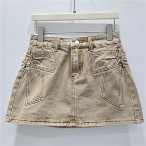 Váy chữ A nữ denim trang trí nơ phong cách châu Âu mới nhất mùa hè 2026