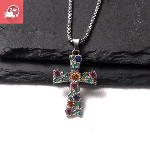 Vòng cổ nữ cá tính Gothic đính kim cương, phù hợp nhiều dịp
