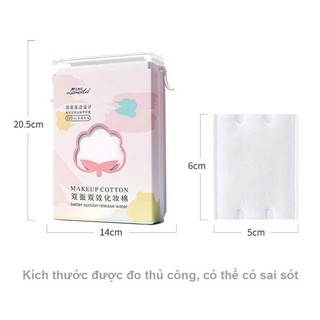 [COMBO 5 GÓI] Bông Tẩy Trang Laneila 3 Lớp 222 miếng Mềm Mịn, Dai, An Toàn Cho Da