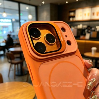Ốp lưng từ tính mờ cho iPhone 17 Pro Max/13/14/15/16 Pro Max/Pro/Plus, chống sốc, bảo vệ ống kính máy ảnh