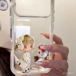 Ốp Điện Thoại Thích Hợp Cho iPhone 11 12 13 14 15 16 17 Pro max Plus Air Blue Pink Gazi Sister kt Cat Vỏ Bảo Vệ Chống Sốc Bao Gồm Tất Cả V39I