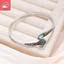 Vòng tay nữ mã não xanh,adjustable với thiết kế hợp kim, phong cách Retro
