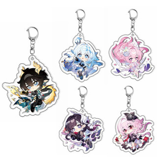 Game Honkai Star Rail Cosplay Keychain Anime Character Helektra March 7th Cyrene DanHeng Acrylic Key