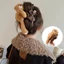 Kẹp tóc gấu bông OLVIDO, Kẹp tóc gấu bông sang trọng hoạt hình, Kẹp tóc búp bê băng đô dễ thương dành cho nữ Cô gái