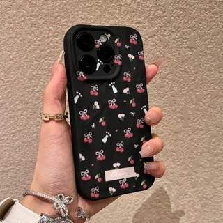 Dành Cho IPhone 17 16 15 14 13 12 11 Pro Max X XR XS Max 7 8 Plus Màn hình đầy đủ Red Cherry Pleated Shell