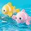 Đồ chơi tắm trẻ em hình chú hề dễ thương Đồ chơi tắm cho trẻ mới biết đi Dây chuyền bơi Đồ chơi tắm cho bé Động vật dễ thương Làm dịu đồ chơi nước Quà tặng trẻ em [mới]