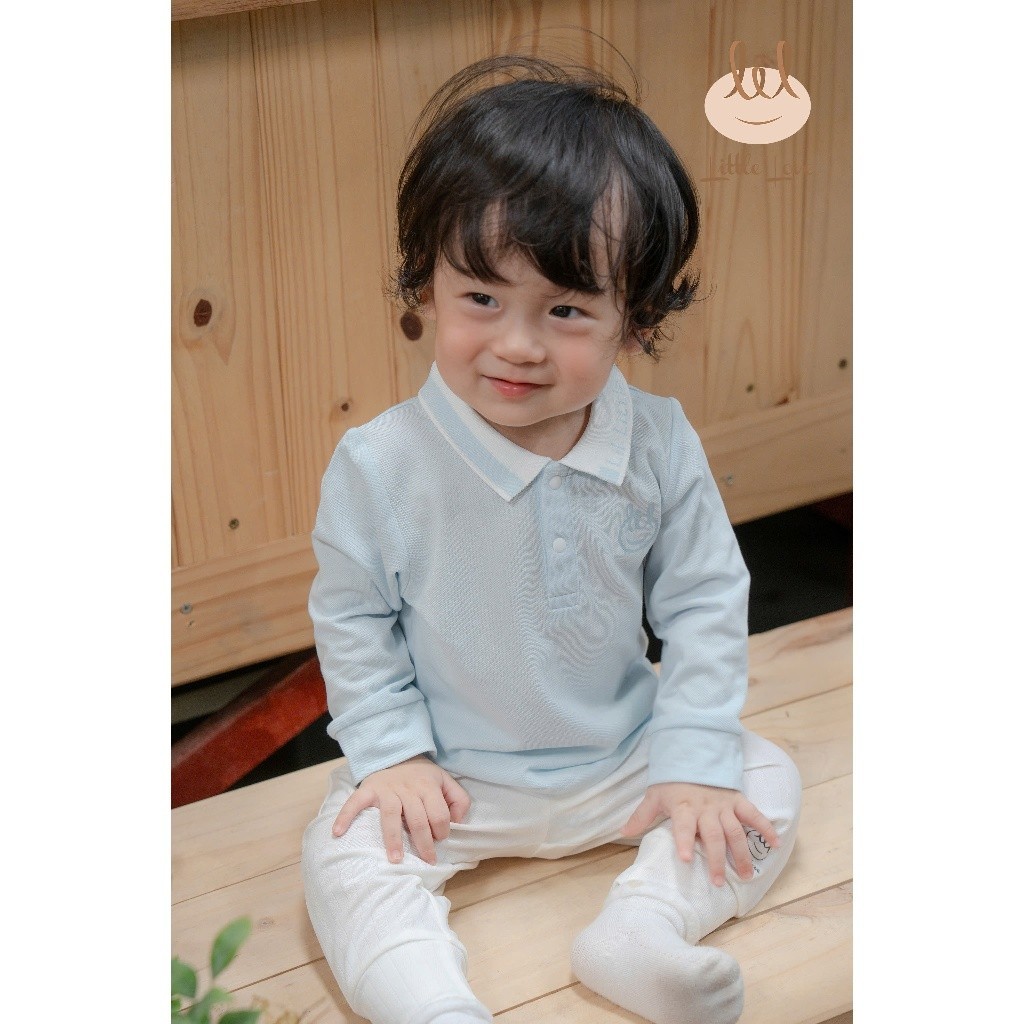 Áo Polo cá sấu dài tay cổ dệt dành cho bé Lil Little Love (DADT01)