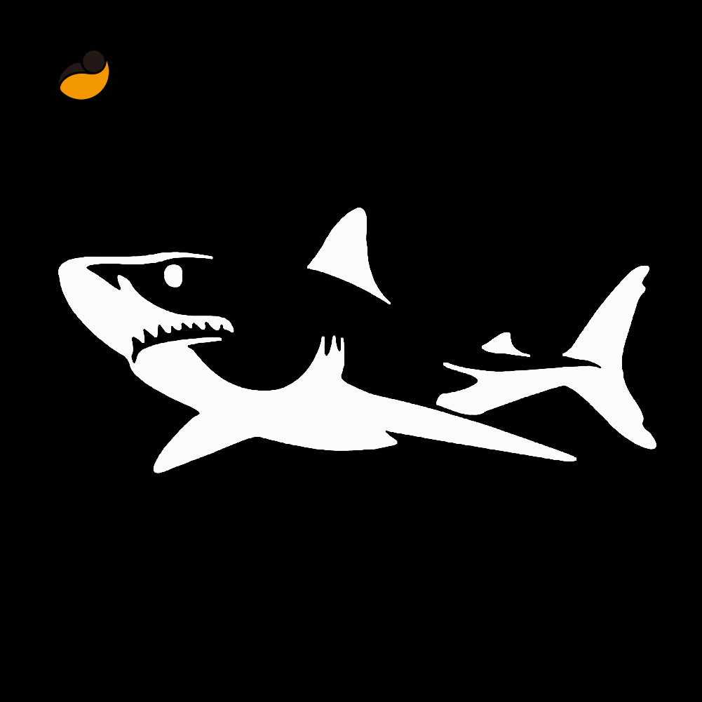 Không tốn kém Cool Shark Xe Máy PET Tự Dính Phản Quang Xe Dán Decal Trang Trí