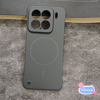 Ốp Điện Thoại Từ Tính Không Khung Cho Redmi 14C 14R A4 Note 15 14 13 Pro Plus K80 K70 Ultra K60 Pro Turbo 4 5G 4G Vỏ Da-Feel Siêu Mỏng Đơn Giản Tản Nhiệt Matte Soft Cover