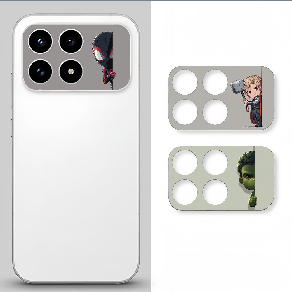 [2 Cái] Marvel Super Heroes In Micro Frosted Soft Camera Giấy Phim Cho POCO F8 Pro F8 Ultra X6 PRO / F6 Pro Spider Man Iron Man Trang Trí Ống Kính Chống Trầy Xước Bảo Vệ Camera